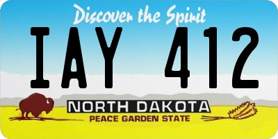 ND license plate IAY412