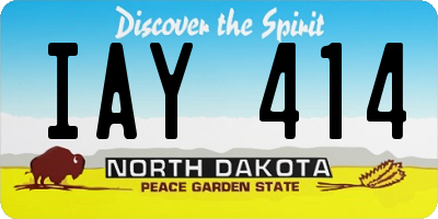 ND license plate IAY414