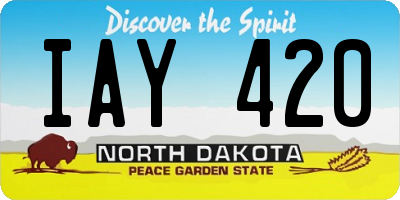 ND license plate IAY420
