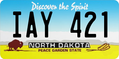 ND license plate IAY421