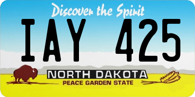 ND license plate IAY425