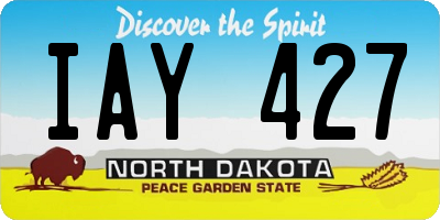 ND license plate IAY427