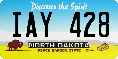 ND license plate IAY428