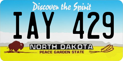 ND license plate IAY429