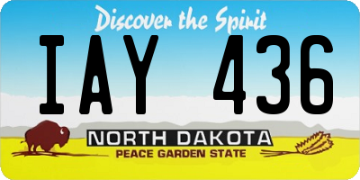ND license plate IAY436