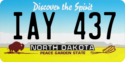 ND license plate IAY437