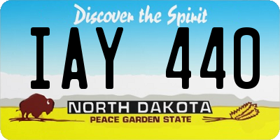 ND license plate IAY440