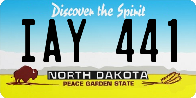 ND license plate IAY441