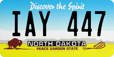 ND license plate IAY447