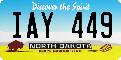 ND license plate IAY449