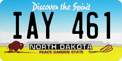 ND license plate IAY461