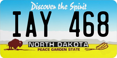 ND license plate IAY468
