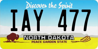 ND license plate IAY477