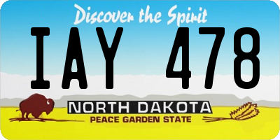ND license plate IAY478