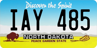 ND license plate IAY485