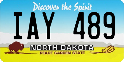 ND license plate IAY489