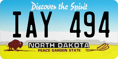 ND license plate IAY494