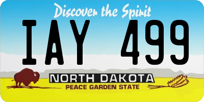 ND license plate IAY499
