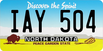 ND license plate IAY504
