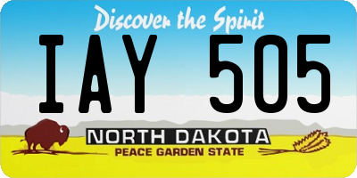 ND license plate IAY505