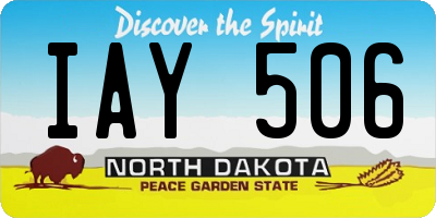 ND license plate IAY506