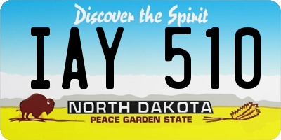ND license plate IAY510
