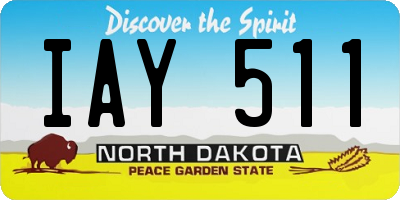 ND license plate IAY511