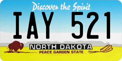 ND license plate IAY521
