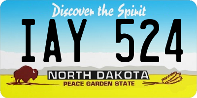 ND license plate IAY524