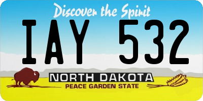 ND license plate IAY532