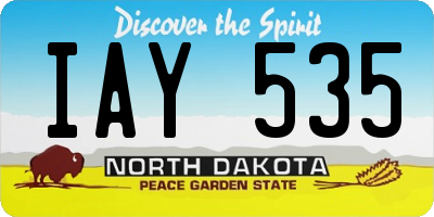ND license plate IAY535