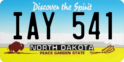 ND license plate IAY541