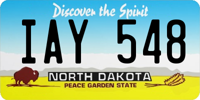 ND license plate IAY548
