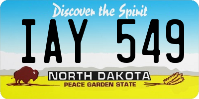 ND license plate IAY549