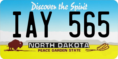 ND license plate IAY565