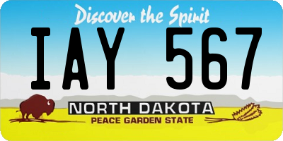 ND license plate IAY567