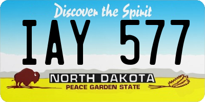 ND license plate IAY577