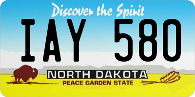 ND license plate IAY580