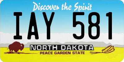 ND license plate IAY581