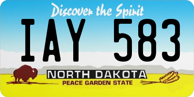 ND license plate IAY583