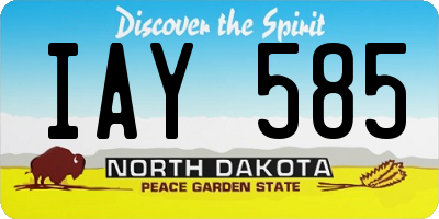ND license plate IAY585