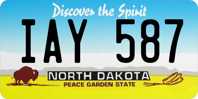 ND license plate IAY587