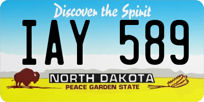 ND license plate IAY589