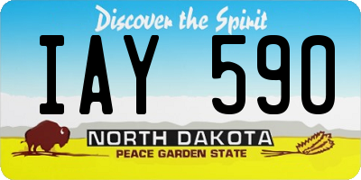 ND license plate IAY590