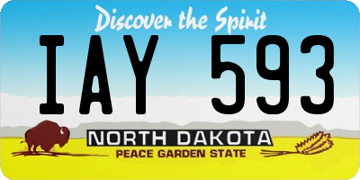 ND license plate IAY593