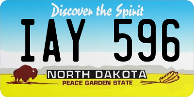 ND license plate IAY596