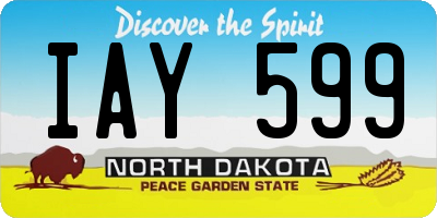 ND license plate IAY599