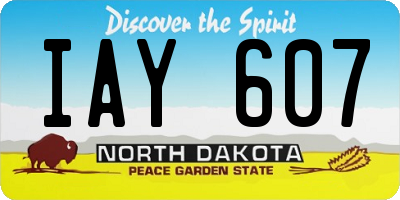ND license plate IAY607