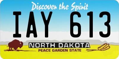 ND license plate IAY613