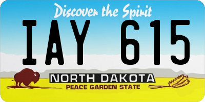 ND license plate IAY615